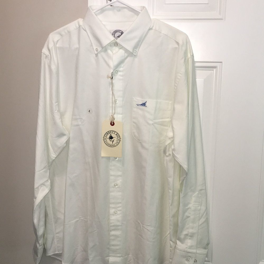 Jarrett Bay White Yacht Boating Salesman shirt-L